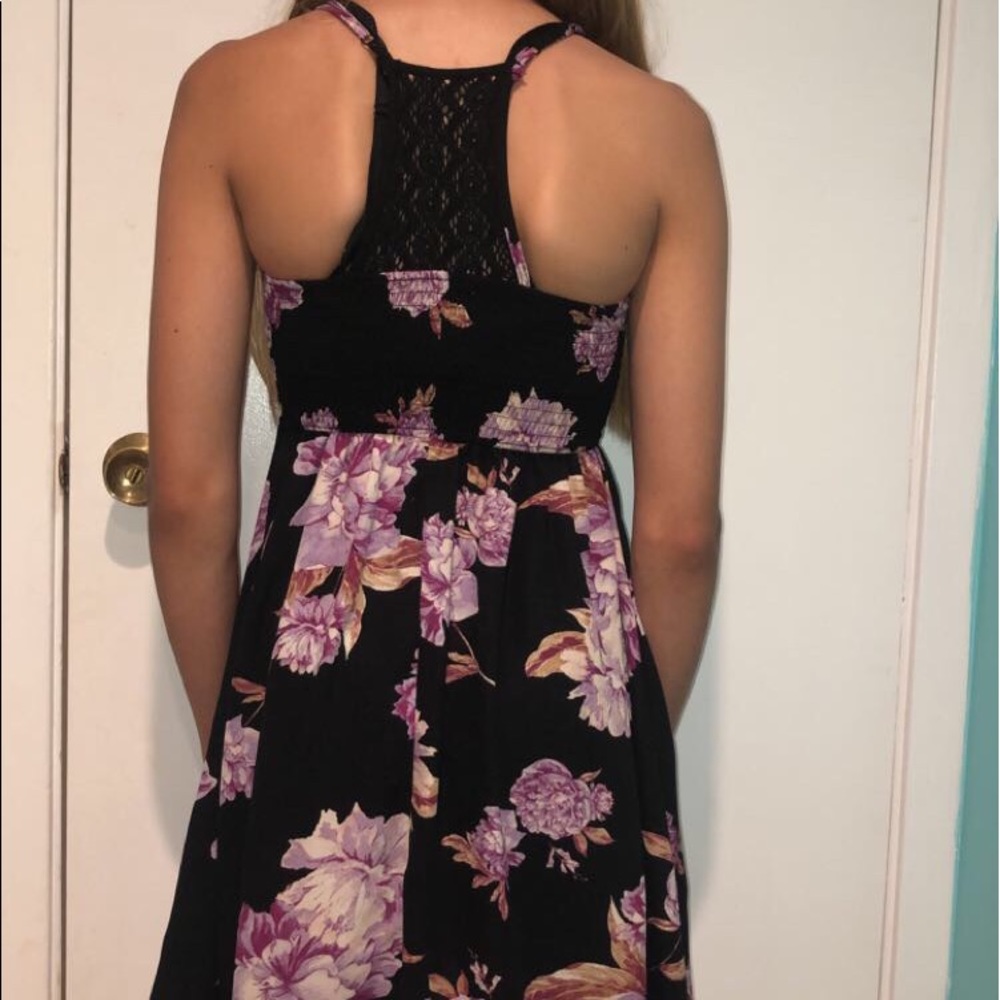 “about a girl” black floral dress (girls)